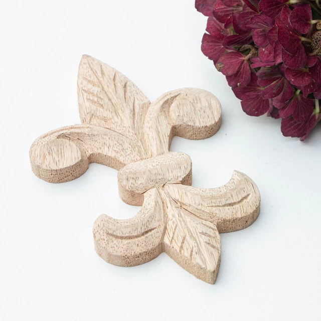 Holzornament, Lilie, groß, Chabby Chic | Holz, braun | H 26,0 x B 10,0 cm