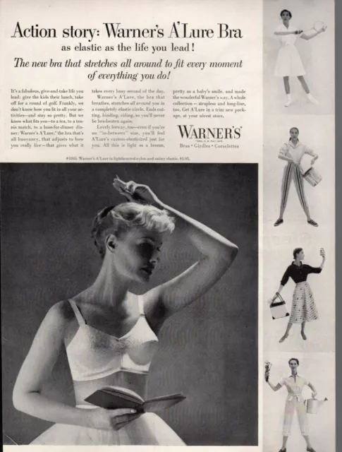 VINTAGE ADVERTISING PRINT Fashion Ad Bra Warner's Sizzles girlish innocence  1982 £9.36 - PicClick UK