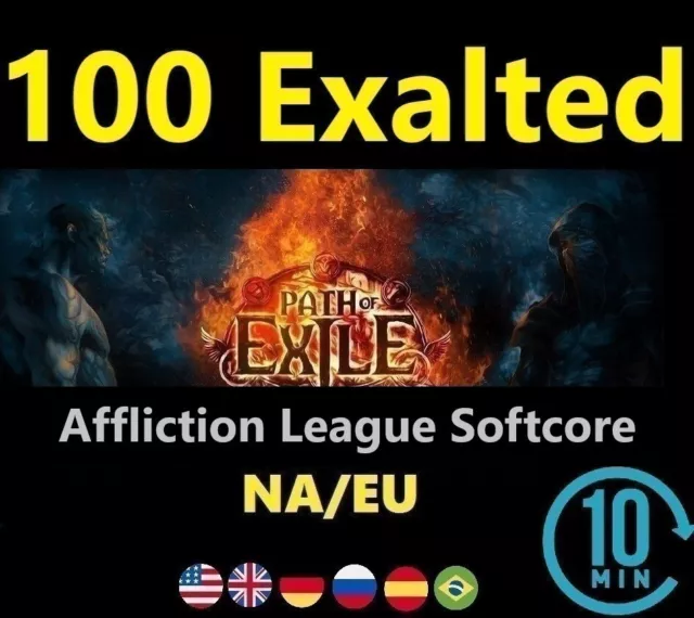 100 Exalted Orb Affliction League Softcore Path of Exile POE 100 ex EU/NA/UK