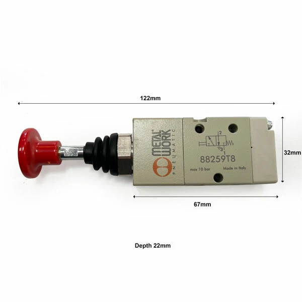 Pneumax T488.52.0.1E.M11 5/2 Solenoid Spring Valve 24v DC – 1/8 BSP Ports, Made In Italy