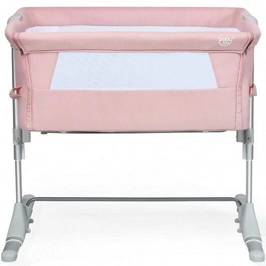 Travel Portable Baby Bed Side Sleeper  Bassinet Crib with Carrying Bag-Pink - C