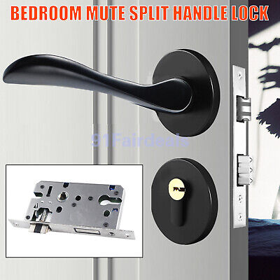 Stainless Steel Security Door Lock Lever Handle Lock Set Privacy Entry Mortise