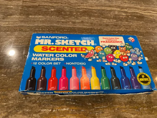Vintage Mr. Sketch Instant Water Color Markers, Unscented, By Sanford  No.22072