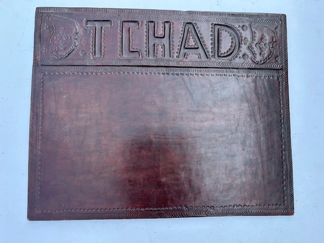 Sous-main Vintage En Cuir Noir Le Tanneur Avec Porte-lettres – Rétro Et Classe !