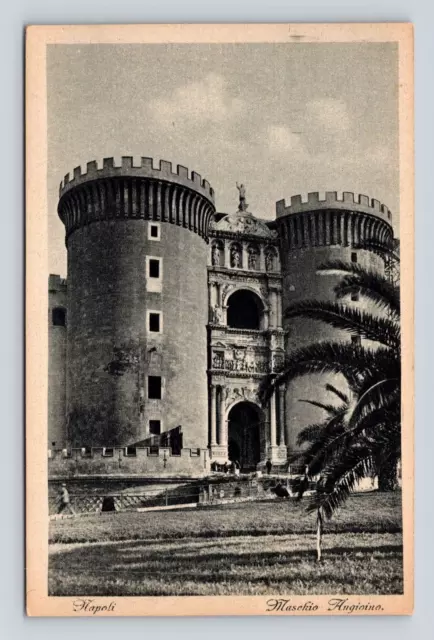 Antique Postcard Castle Nuovo Italy Napoli Naples