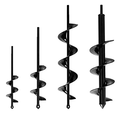 Set Of 4 1.6x9" 2.4x12" 3.2x16" 4x16" Auger Drill Bit For Planting Easy Plante