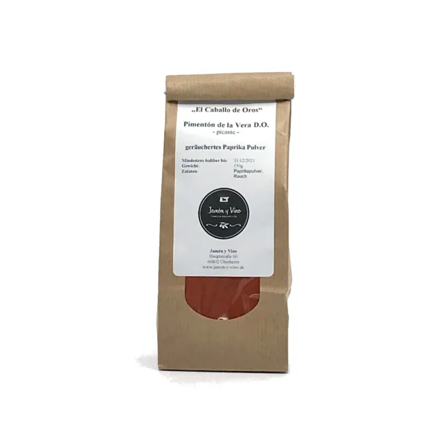 Pimenton de la Vera picante 150g - geräucherte gemahlene Paprika Pulver scharf