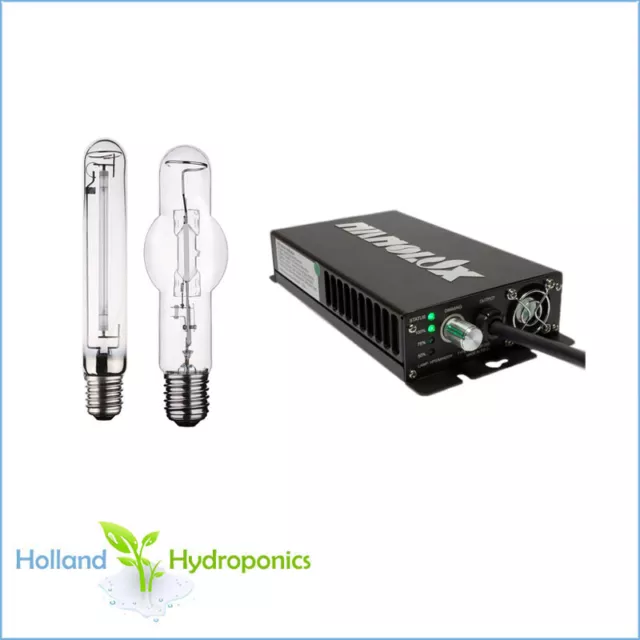 600W NANOLUX DIGITAL BALLAST + HPS & MH LAMPS Hydroponic Grow/Bloom Lighting Kit