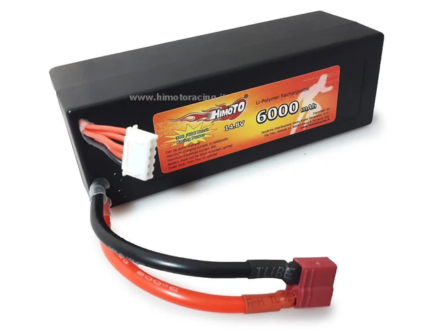 RECHARGEABLE LIPO BATTERY 14.8V 6000mAh 4S Cells Burst 60C Discharge ...