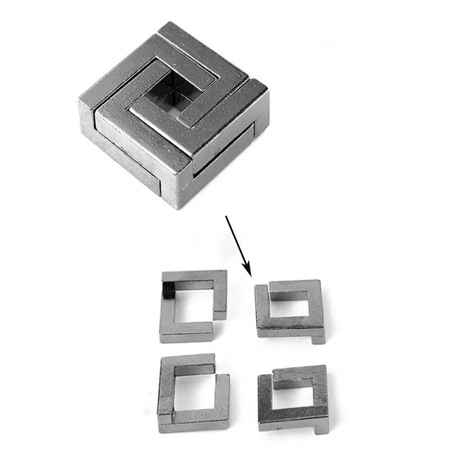 Brain Toys IQ Test Lock Brain Teaser Metal Puzzles Kids Adults Intelligent Games 5