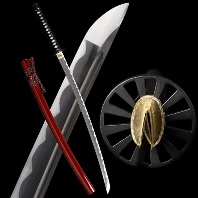 Katana 1095 Carbon Steel Battle Ready Full Tang Sharp Japanese Samurai Sword
