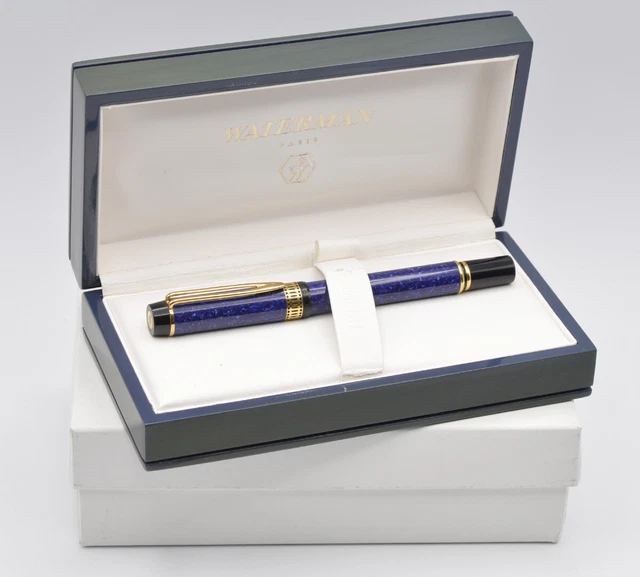 Stylo Roller Waterman Patrician Lapis Lazuli - Bleu - Métal - Neuf Ancien Stock (avec étiquettes)