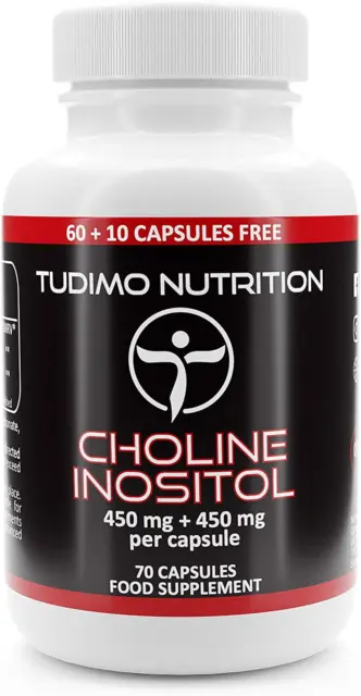 Choline Et Inositol 900Mg (450 Mg + 450 Mg) - 70 Capsules (2+ Mois) À Désintégra