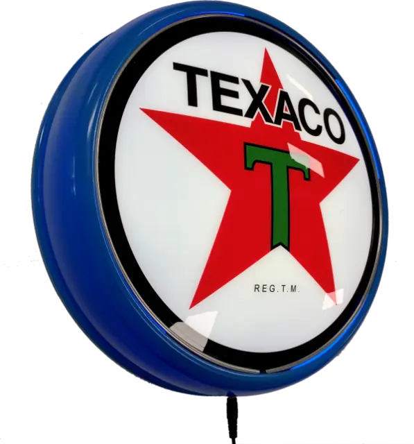 TEXACO Motor Oil LED Bar Lighting Wall Sign Light Button Light Blue Easter Gifts