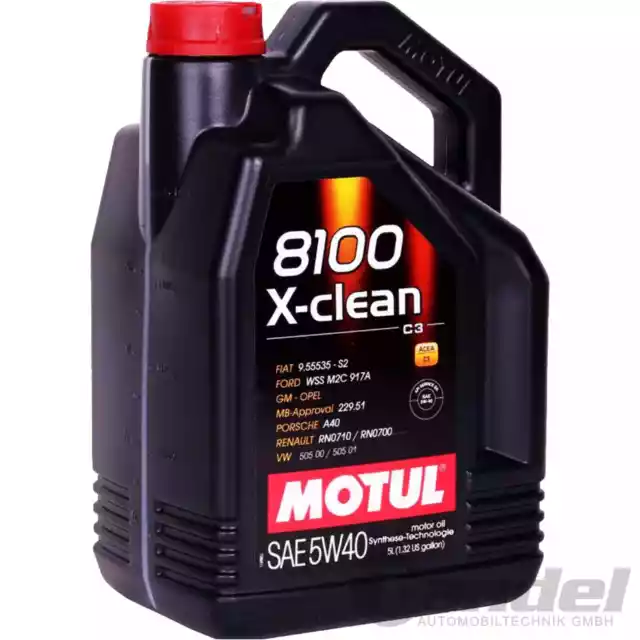 2x5L MOTUL X-CLEAN 5W40 SYNTHESE passend für MB 229.51 RN0710 RN0700 VW 505.00 2