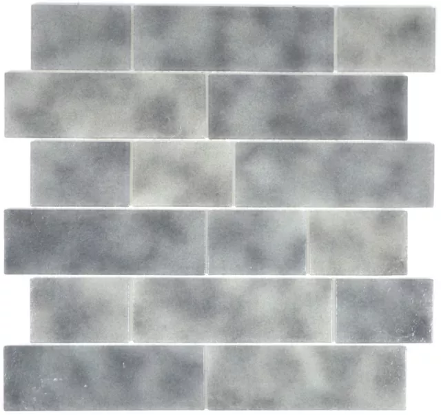 Glass Mosaic Grey Tile Mirror Kitchen Wall Trim Bathroom 68-0259l | 10 Mats