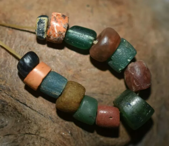 Ancient Glass Stone Excavated Djenne Dig Beads Mali African Trade 1000 Years Old 2