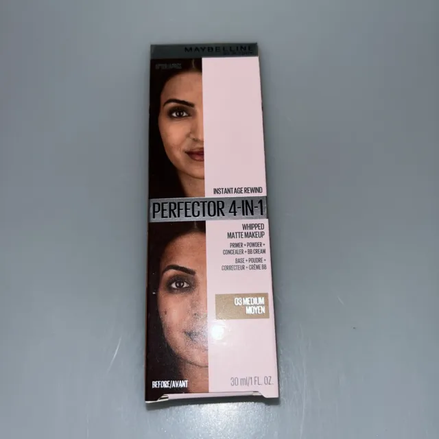 Maquillaje mate Maybelline Instant Age Rewind Perfector 4 en 1, 03 MEDIANO