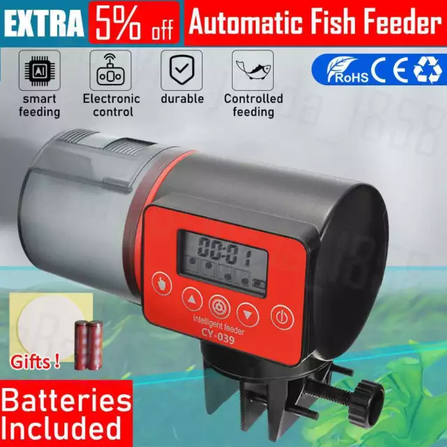 Automatic Fish Feeder Auto Digital Dispenser Food Feeding Timer Aquarium Tank AU