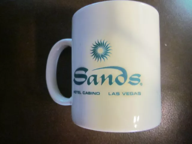 Pair Las Vegas Sands Casino Coffee Mugs - Home Of The "Rat Pack" Imploded 1996