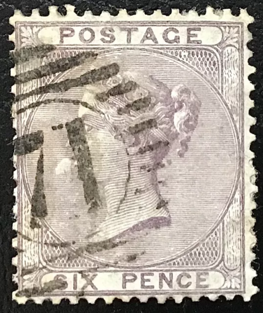 GB QV 1855-57 6d Pale Lilac SG70 LONDON Good Used