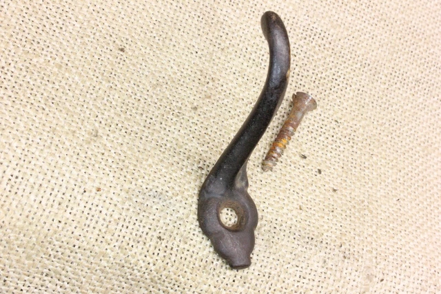 Old Coat Hook Single School Farmhouse Antique Primitive Paint Vintage 1850’s