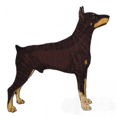 Embroidered Ladies T-Shirt - Doberman Pinscher AD010 Sizes S - XXL