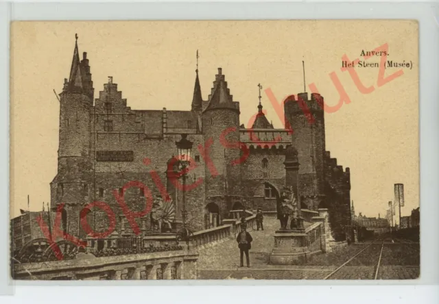 Alte Ansichtskarte Belgien, postalisch ungelaufen, Burg Steen, Antwerpen