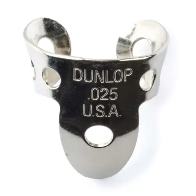 Jim Dunlop 4 x Metal Nickel .025 Finger Pick and 1 x Thumb Pick