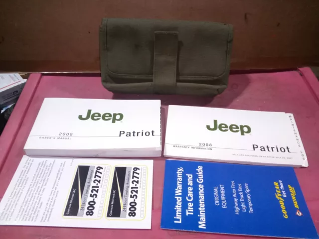 2008 JEEP PATRIOT OWNERS MANUAL With Canvas Case