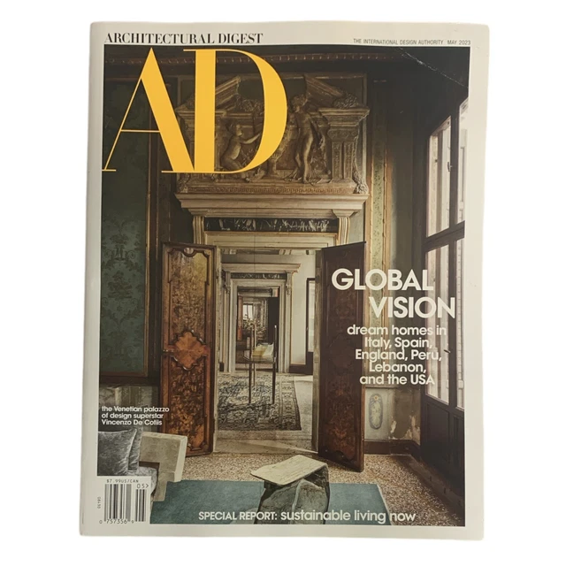 ARCHITECTURAL DIGEST MAGAZINE May 2023 Global Vision Italy Spain