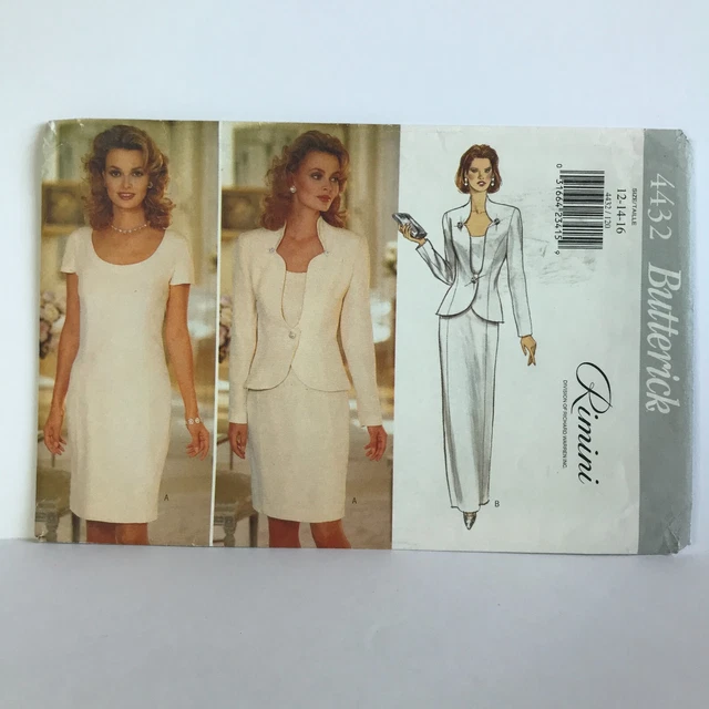 Butterick 4432 Misses Sz 12-16 Jacket & Dress Formal Sewing Pattern FF UNCUT
