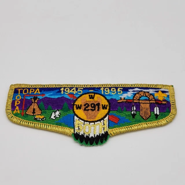 Lodge 291 Topa Topa OA Order Arrow WWW Boy Scouts America Flap Patch 50th