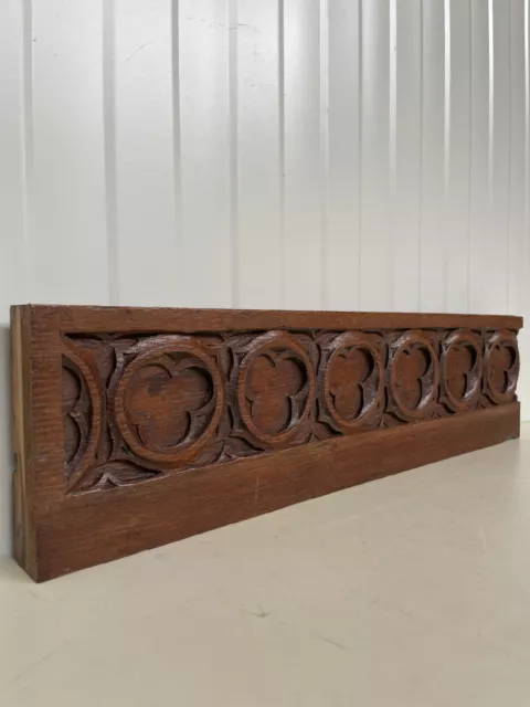 A Beautiful French Architectural Gothic Revival Carving/pediment in oak (2)