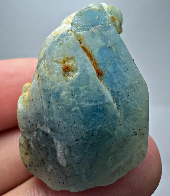 83 CT Fluorescent, Top Sky Blue Gemmy! Afghanite Crystal @ Afghanistan