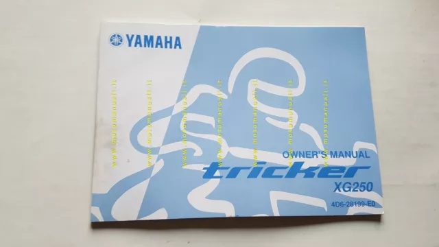 Yamaha Tricker 250 XG250 2005 manuale uso INGLESE originale OWNER'S MANUAL