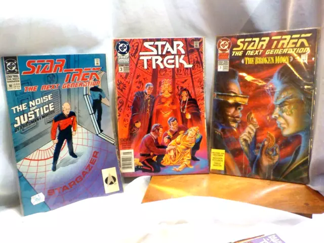 THREE Star Trek The Next Generation  1992 DC Comics Comic Book # 3 #3 #10 nm