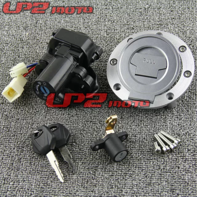 Motorcycle Ignition Switch Lock Key Gas Cap Set For YAMAHA YZF R6 YZF R1 MT03