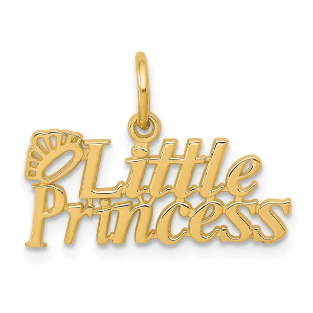 10K Yellow Gold Little Princess w/ Crown Charm