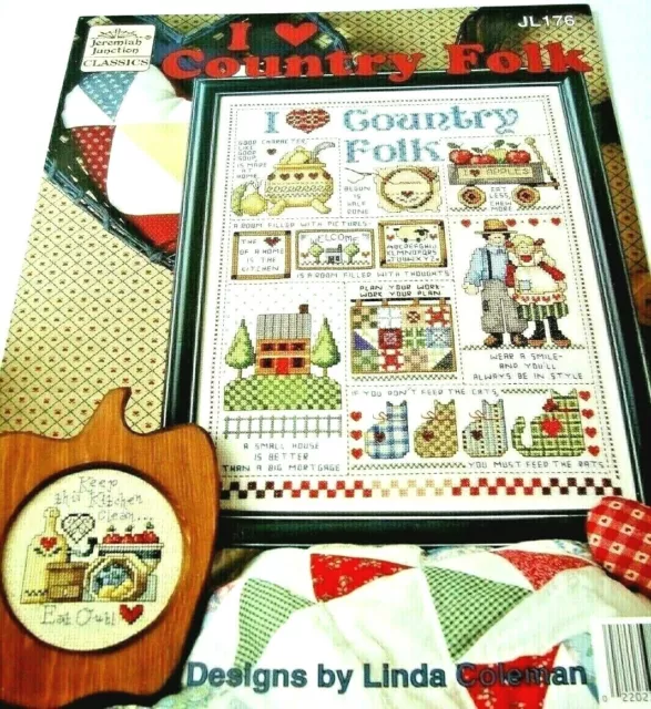 Jeremiah Junction I Love Country Folk - Cross Stitch Patterns Leaflet JL 17
