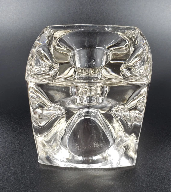 Peill & Putzler Candlestick Ice Cube Glass Candle Holder Gorgeous Peill & Putzler Candlestick Ice Cube Glass Candle Holder Gorgeous