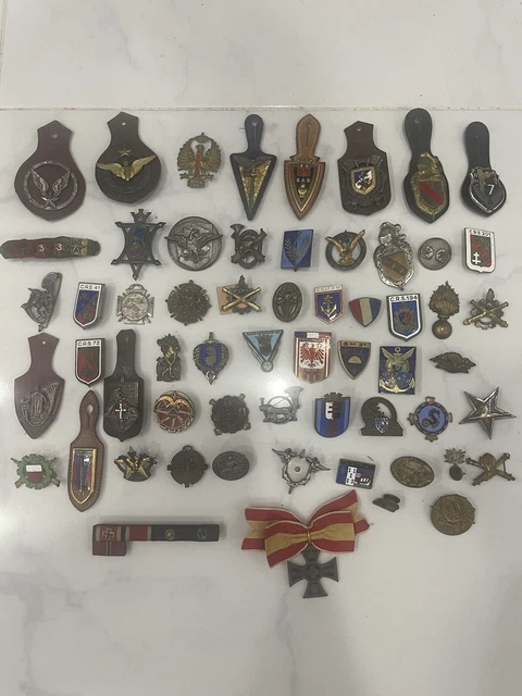 LOT INSIGNES MILITAIRE M daille WWI Militaria Drago Parachutistes 593 lot-insignes-militaire-m-daille-wwi-militaria-drago-parachutistes-593