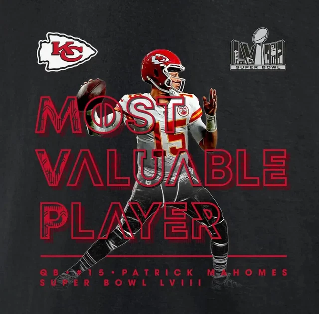 HOT 2024 KC Patrick Mahomes Kansas City Chiefs Super Bowl LVIII MVP T