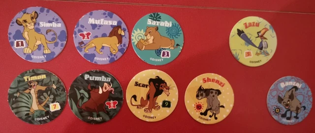 kelloggs rice krispies the lion king video caps/pog partial set  ultra rare