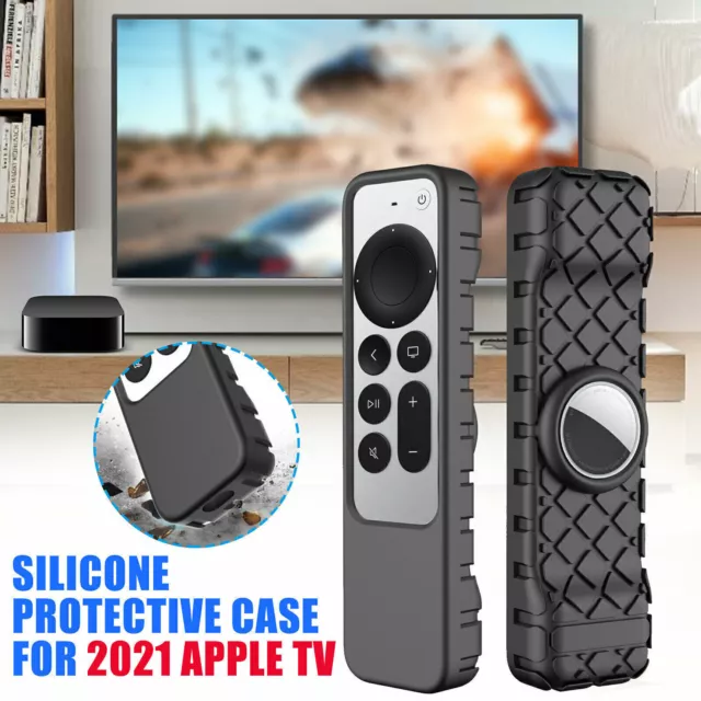 For Apple TV 4K Siri Remote 2021 Silicone Case Protective Cover for Apple  AirTag
