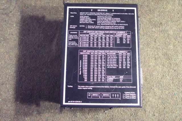 Parker S8-DRIVE Compumotor Stepper Motor Driver 8 amp.