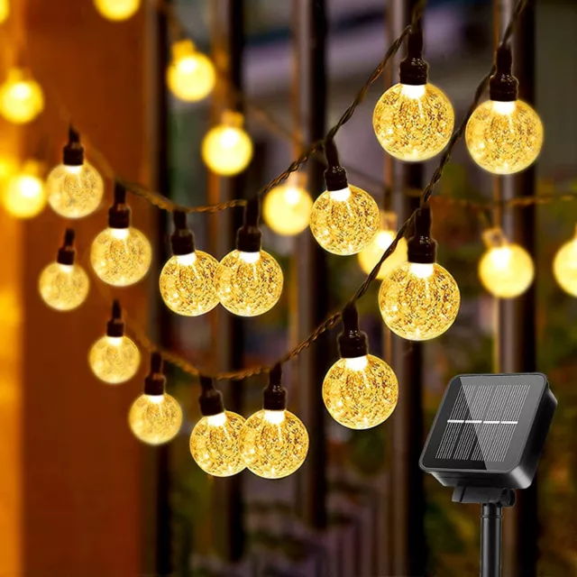 LED Solar String Lights Outdoor Garden Yard Decor Lamp Waterproof Fairy Light 2