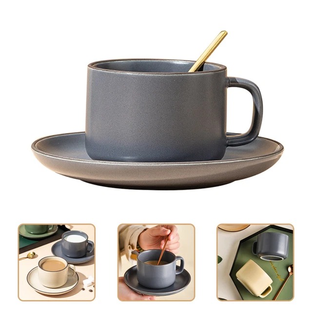 Keramik Kaffee Tasse Untertasse Set: Porzellan Cappuccino Cups Kaffeetassen