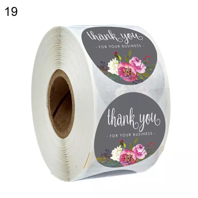 500Pcs Floral Pattern Thank You Stickers Roll Gift Wraps Wedding Card Decals 29