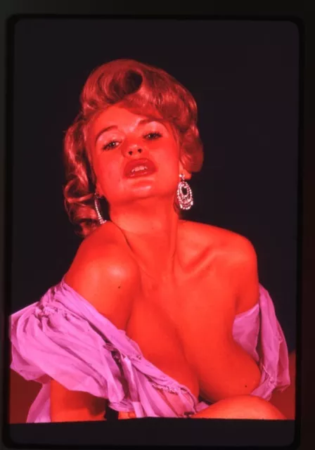 Jayne Mansfield 1950's Voluptuous Risque Busty Pin up Vintage Dupe Transparency